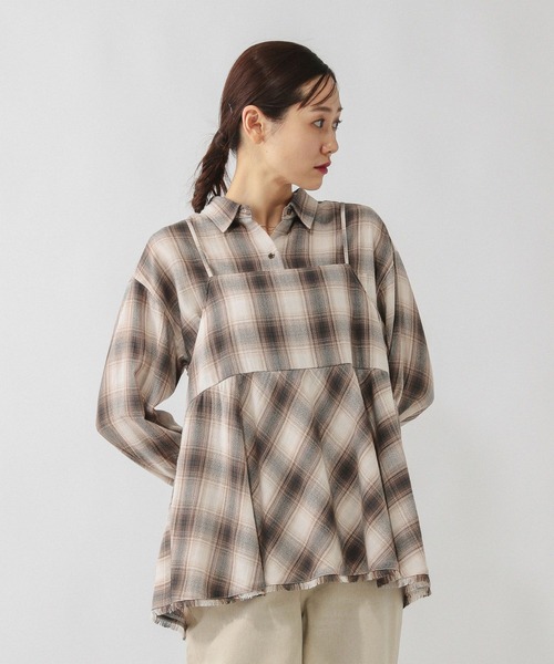 GLOBAL WORK(グローバルワーク)の「フリンジチェックビスチェ/633904(その他トップス・レディース・ホワイト系8/ブラック系9/ブラウン系8/ブルー系その他・FREE)」の8枚目の写真