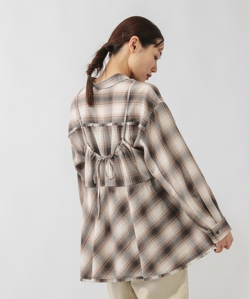 GLOBAL WORK(グローバルワーク)の「フリンジチェックビスチェ/633904(その他トップス・レディース・ホワイト系8/ブラック系9/ブラウン系8/ブルー系その他・FREE)」の9枚目の写真