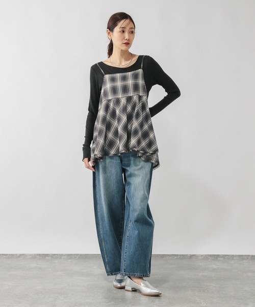 GLOBAL WORK(グローバルワーク)の「フリンジチェックビスチェ/633904(その他トップス・レディース・ホワイト系8/ブラック系9/ブラウン系8/ブルー系その他・FREE)」の10枚目の写真