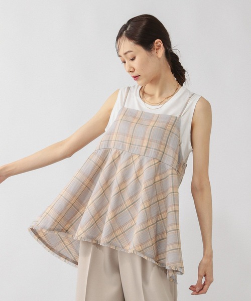 GLOBAL WORK(グローバルワーク)の「フリンジチェックビスチェ/633904(その他トップス・レディース・ホワイト系8/ブラック系9/ブラウン系8/ブルー系その他・FREE)」の22枚目の写真