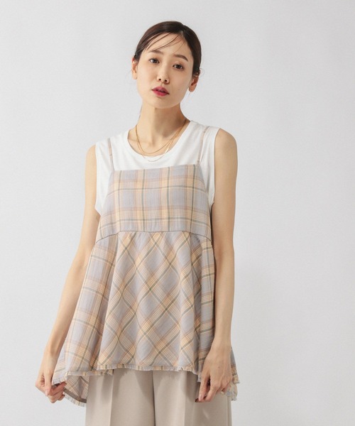 GLOBAL WORK(グローバルワーク)の「フリンジチェックビスチェ/633904(その他トップス・レディース・ホワイト系8/ブラック系9/ブラウン系8/ブルー系その他・FREE)」の21枚目の写真