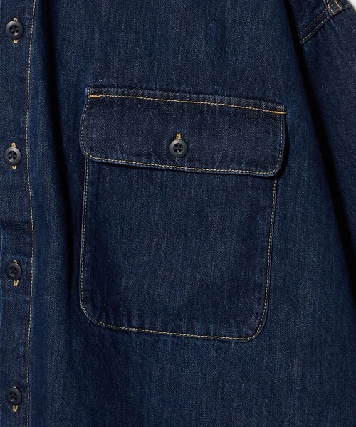 ASTRAET（アストラット）の「＜LANCER＞デニム レギュラーカラーシャツ（シャツ/ブラウス・レディース・ライトブルー/ネイビー・M）」の6枚目の写真