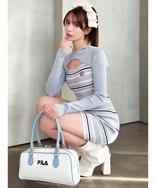 FILA（フィラ）の「【FILA】フーディミニニットワンピース（ワンピース・レディース・ベージュ/ブルー/ブラック・FREE）」の12枚目の写真