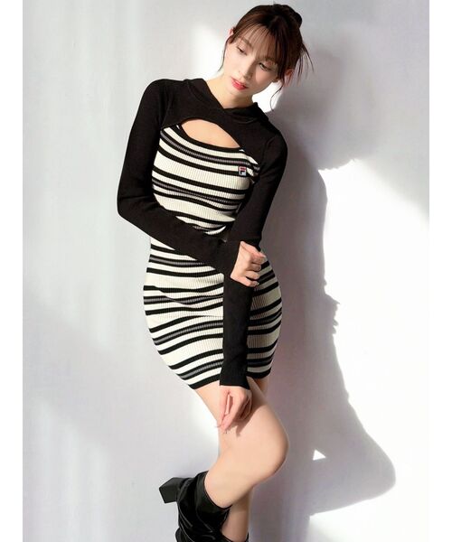 FILA（フィラ）の「【FILA】フーディミニニットワンピース（ワンピース・レディース・ベージュ/ブルー/ブラック・FREE）」の18枚目の写真