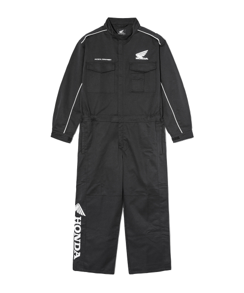 セール】Motorcycle Long sleeve Overall Black（つなぎ