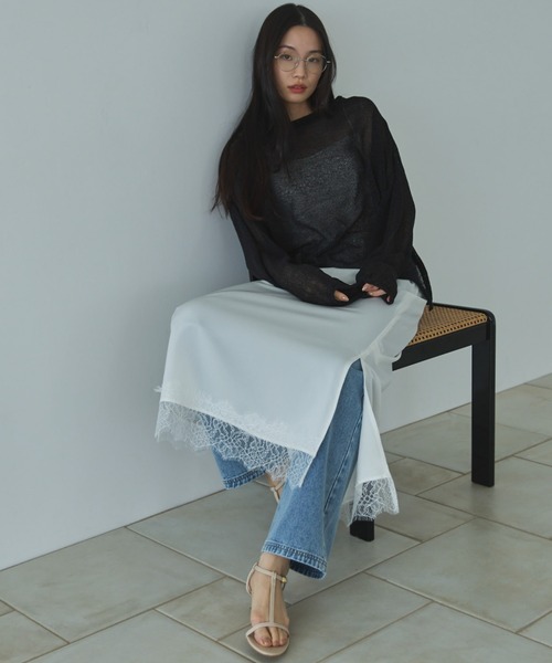 Doux archives（ドゥアルシーヴ）の「【ZOZO限定】ペーパーヤーンルーズプルオーバー（ニット/セーター・レディース・アイボリー/ブルー/レッド/ブラック・FREE）」の21枚目の写真