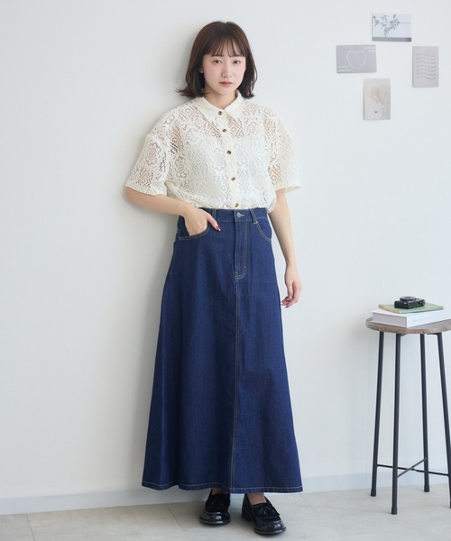 RU.TI.LE（ルチル）の「【RU.TI.LE】レース半袖シャツ（シャツ/ブラウス・レディース・アイボリー/ブラック・MEDIUM）」の4枚目の写真