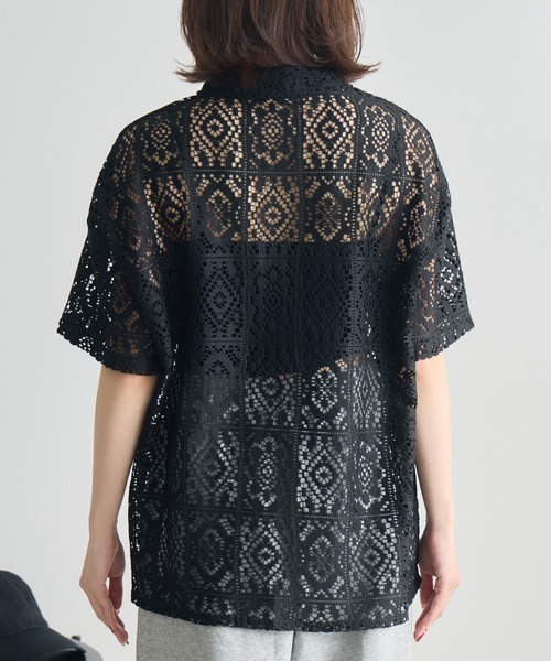 RU.TI.LE（ルチル）の「【RU.TI.LE】レース半袖シャツ（シャツ/ブラウス・レディース・アイボリー/ブラック・MEDIUM）」の21枚目の写真