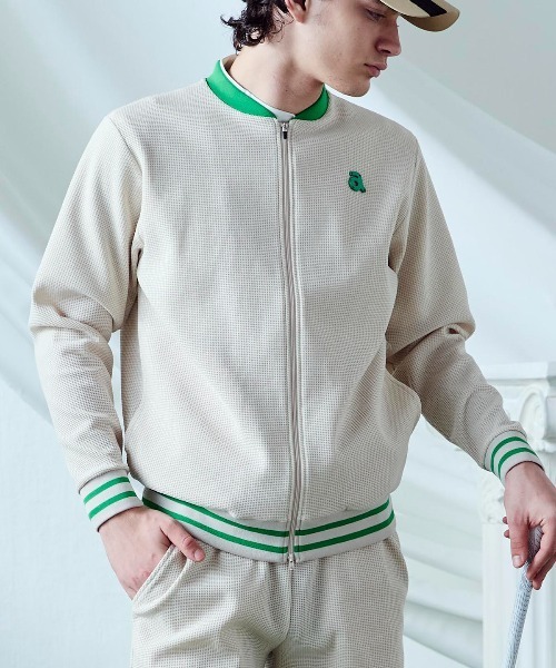 archivio(アルチビオ)の「<MENS>UVワッフルジップブルゾン(ブルゾン・メンズ・ネイビー/ベージュ・LL/L/M)」の2枚目の写真