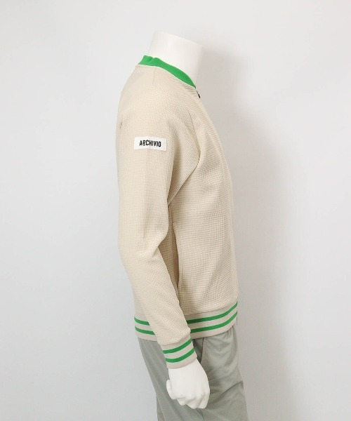 archivio(アルチビオ)の「<MENS>UVワッフルジップブルゾン(ブルゾン・メンズ・ネイビー/ベージュ・LL/L/M)」の4枚目の写真