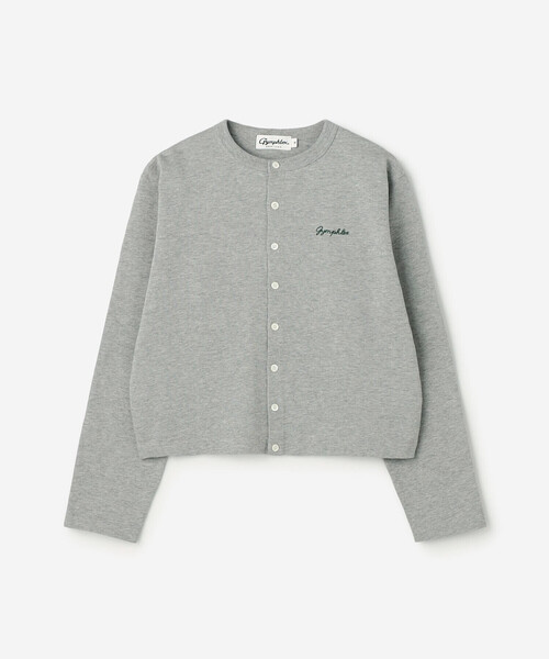 GYMPHLEX（ジムフレックス）の「Gymphlex | コットン 長袖ショートカーディガン WOMEN（カーディガン/ボレロ・レディース・レッド/グレー/サックスブルー/ブラック・14）」の3枚目の写真