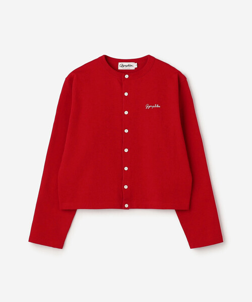 GYMPHLEX（ジムフレックス）の「Gymphlex | コットン 長袖ショートカーディガン WOMEN（カーディガン/ボレロ・レディース・レッド/グレー/サックスブルー/ブラック・14）」の14枚目の写真