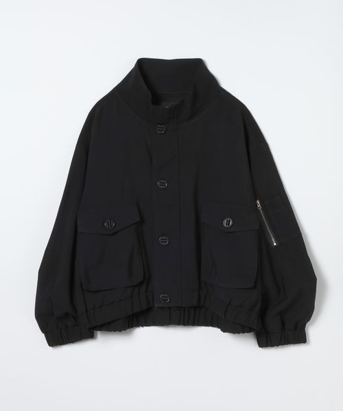 JEANASIS（ジーナシス）の「ミリタリーショートブルゾン/645454（ブルゾン・レディース・アイボリー/カーキ/ブラック・FREE）」の3枚目の写真