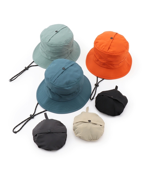 b・ROOM（ビールーム）の「【スクール対応】【撥水・防汚・耐久・UV】小さく収納できるハット（反射シート付き)（ハット・キッズ・ダークオレンジ/ブラック/ブルーグリーン/カーキ/ベージュ/チャコール・54cm/52cm）」の21枚目の写真