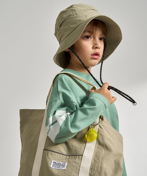 b・ROOM（ビールーム）の「【スクール対応】【撥水・防汚・耐久・UV】小さく収納できるハット（反射シート付き)（ハット・キッズ・ダークオレンジ/ブラック/ブルーグリーン/カーキ/ベージュ/チャコール・54cm/52cm）」の15枚目の写真