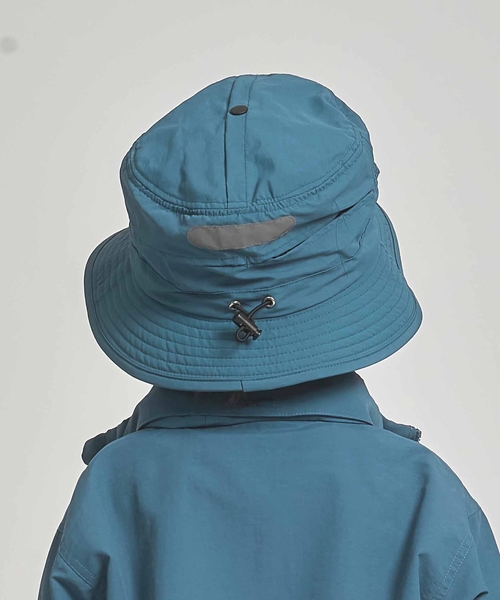 b・ROOM（ビールーム）の「【スクール対応】【撥水・防汚・耐久・UV】小さく収納できるハット（反射シート付き)（ハット・キッズ・ダークオレンジ/ブラック/ブルーグリーン/カーキ/ベージュ/チャコール・54cm/52cm）」の22枚目の写真