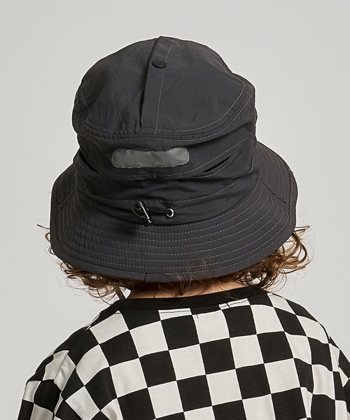 b・ROOM（ビールーム）の「【スクール対応】【撥水・防汚・耐久・UV】小さく収納できるハット（反射シート付き)（ハット・キッズ・ダークオレンジ/ブラック/ブルーグリーン/カーキ/ベージュ/チャコール・54cm/52cm）」の20枚目の写真