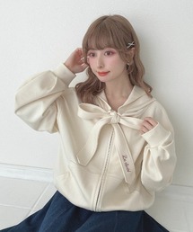 F i.n.t | ビッグリボンZIPパーカー/fint フィント(パーカー)