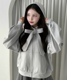 F i.n.t | ビッグリボンZIPパーカー/fint フィント(パーカー)