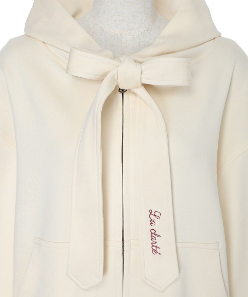 F i.n.t（フィント）の「ビッグリボンZIPパーカー/fint フィント（パーカー・レディース・ライトブルー/アイボリー/ブラック・FREE）」の15枚目の写真