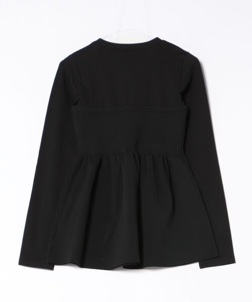 Sawa a la mode(サワアラモード)の「異素材ペプラムフレアトップス(Tシャツ/カットソー・レディース・ブラック/オフホワイト・FREE)」の22枚目の写真