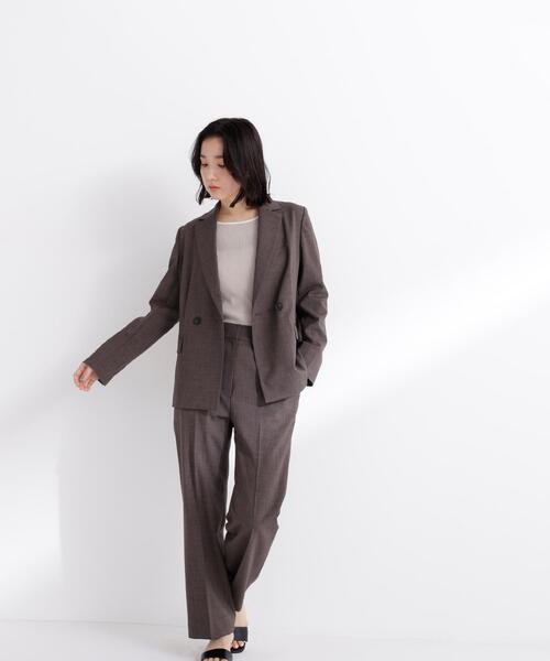 NATURAL BEAUTY BASIC(ナチュラルビューティーベーシック)の「◇リネンライク SETUP ストレートパンツ(その他パンツ・レディース・ブラウン/ベージュ・SMALL/MEDIUM/LARGE)」の3枚目の写真