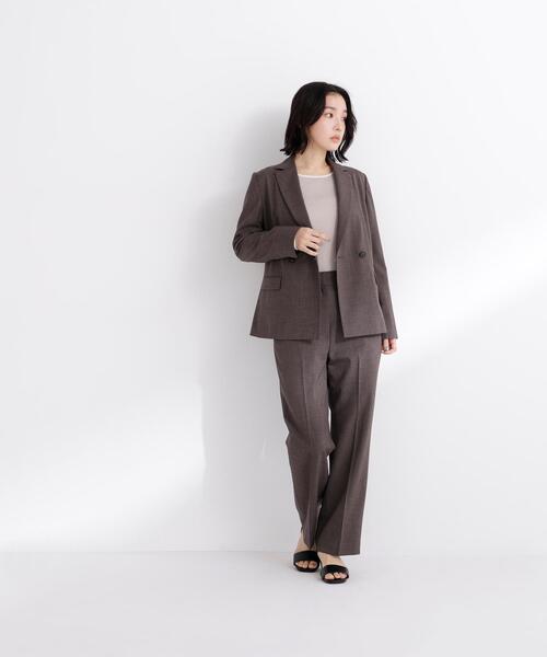 NATURAL BEAUTY BASIC(ナチュラルビューティーベーシック)の「◇リネンライク SETUP ストレートパンツ(その他パンツ・レディース・ブラウン/ベージュ・SMALL/MEDIUM/LARGE)」の5枚目の写真