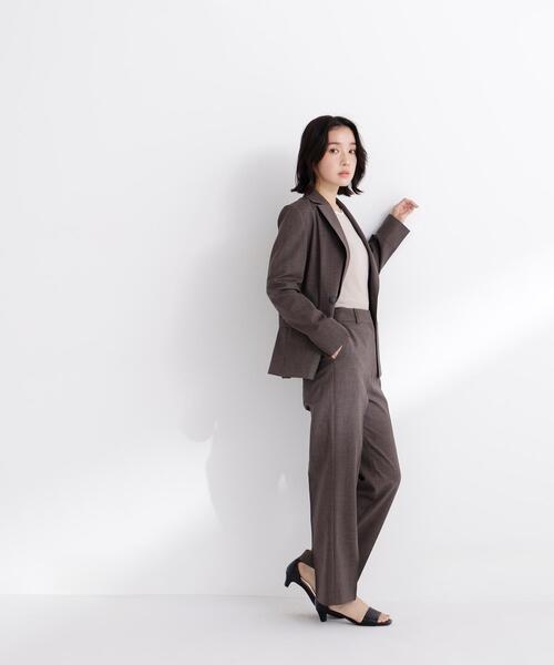 NATURAL BEAUTY BASIC(ナチュラルビューティーベーシック)の「◇リネンライク SETUP ストレートパンツ(その他パンツ・レディース・ブラウン/ベージュ・SMALL/MEDIUM/LARGE)」の6枚目の写真