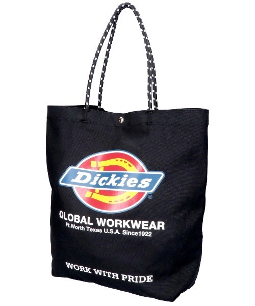 Dickies（ディッキーズ）の「【DICKIES/ディッキーズ】LOGO PRINT ROPE TOTE BAG / ロゴプリントロープトートバッグ（トートバッグ・レディース・アイボリー/ブラック/オフホワイト/ブラック系・FREE）」の14枚目の写真