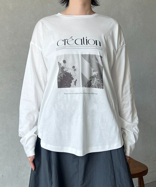 un dix cors(アンディコール)の「グラフィックプリントロゴTEE(Tシャツ/カットソー・レディース・グレー/オフホワイト・FREE)」の15枚目の写真
