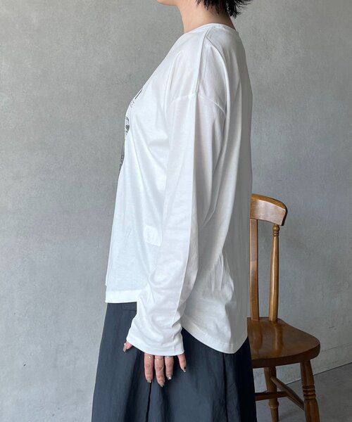 un dix cors(アンディコール)の「グラフィックプリントロゴTEE(Tシャツ/カットソー・レディース・グレー/オフホワイト・FREE)」の16枚目の写真