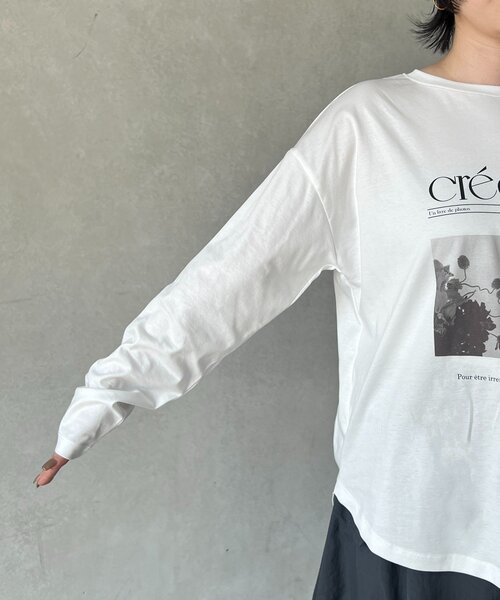 un dix cors(アンディコール)の「グラフィックプリントロゴTEE(Tシャツ/カットソー・レディース・グレー/オフホワイト・FREE)」の19枚目の写真