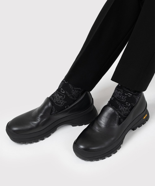 LAD MUSICIAN（ラッドミュージシャン）の「GUITAR CAT SOCKS（ソックス/靴下・メンズ・グレー系/ブラック×グレー/グレー系その他・ONE SIZE）」の4枚目の写真