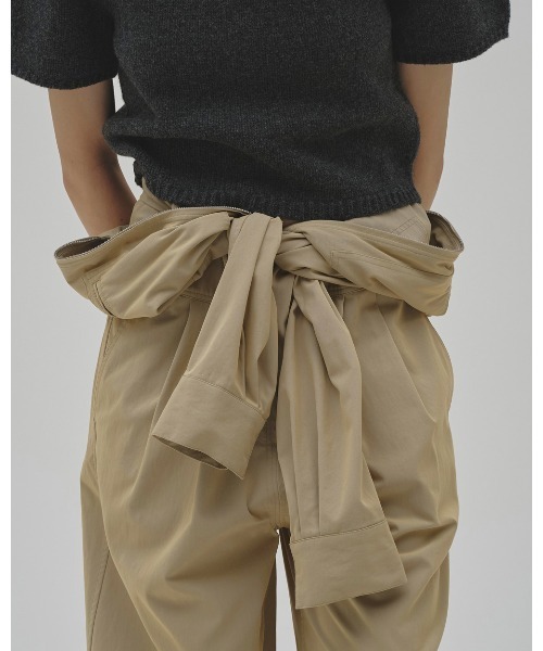 TODAYFUL(トゥデイフル)の「Twill Zip Combinaison(つなぎ/オールインワン・レディース・ベージュ/ブラック・38inch/36inch)」の9枚目の写真