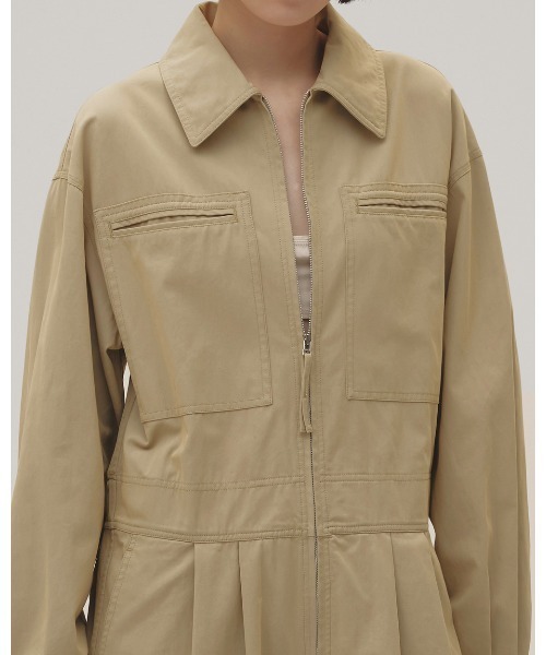 TODAYFUL(トゥデイフル)の「Twill Zip Combinaison(つなぎ/オールインワン・レディース・ベージュ/ブラック・38inch/36inch)」の17枚目の写真