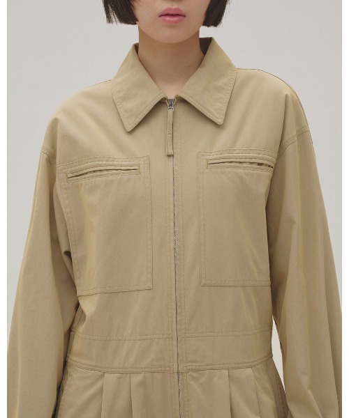 TODAYFUL(トゥデイフル)の「Twill Zip Combinaison(つなぎ/オールインワン・レディース・ベージュ/ブラック・38inch/36inch)」の22枚目の写真