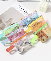 Vini（ヴィニ）の「バイカラー クリア メッシュ ミニ ポーチ（ポーチ）」