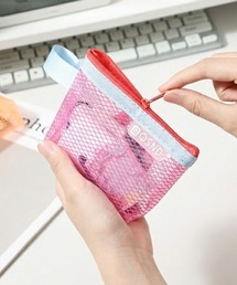 Vini（ヴィニ）の「バイカラー クリア メッシュ ミニ ポーチ（ポーチ）」