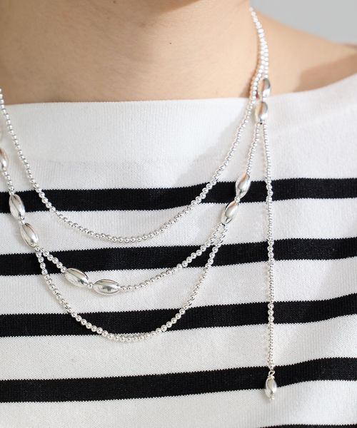 IENA（イエナ）の「quip queint/クィップ クエイント germe layer necklace ネックレス QU247（ネックレス・レディース・シルバー・FREE）」の6枚目の写真