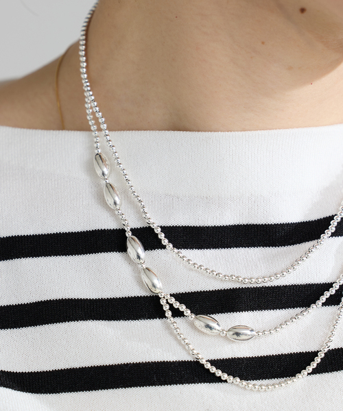 IENA（イエナ）の「quip queint/クィップ クエイント germe layer necklace ネックレス QU247（ネックレス・レディース・シルバー・FREE）」の7枚目の写真