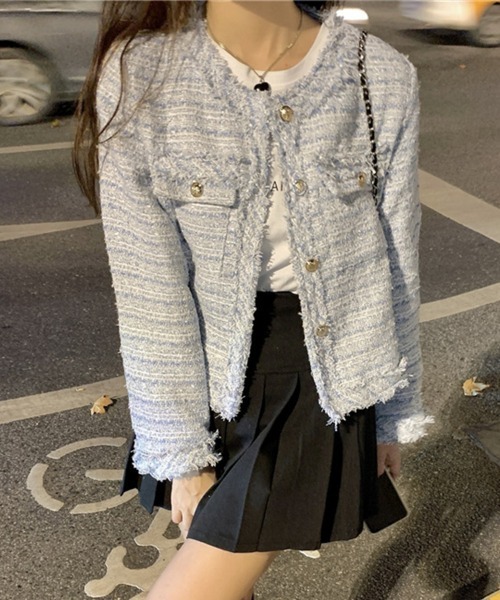 Flugge(フラッジー)の「ツイードライトジャケット(その他アウター・レディース・ホワイト/ブルー・MEDIUM/LARGE)」の2枚目の写真