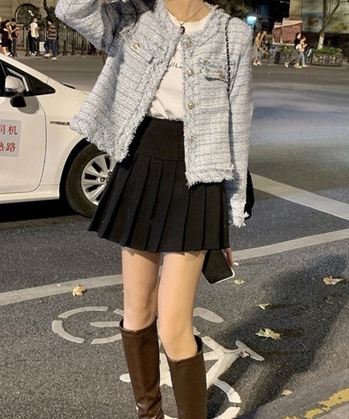 Flugge(フラッジー)の「ツイードライトジャケット(その他アウター・レディース・ホワイト/ブルー・MEDIUM/LARGE)」の4枚目の写真
