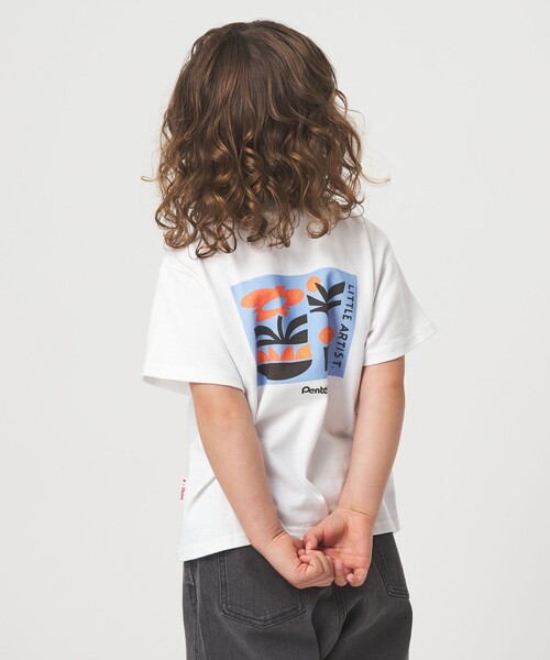 green label relaxing（グリーンレーベルリラクシング）の「＜Pentel＞半袖Tシャツ / キッズ  100cm-130cm（Tシャツ/カットソー・キッズ・クリーム/ホワイト/ライトグレー・100cm/120cm/130cm/110cm）」の7枚目の写真