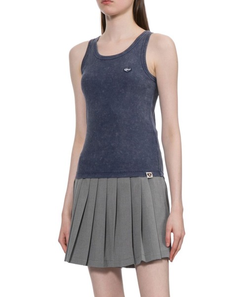 A BATHING APE(アベイシングエイプ)の「WASHED RIBBED VEST(タンクトップ・レディース・グレー/ネイビー・SMALL/X-SMALL)」の6枚目の写真