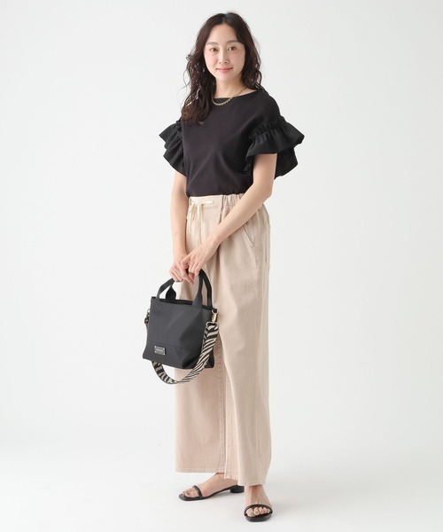 Elura(エルーラ)の「フリルショルダーTシャツ/656399(Tシャツ/カットソー・レディース・ブラック/ホワイト/ライトグレー・FREE)」の15枚目の写真