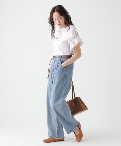 Elura(エルーラ)の「フリルショルダーTシャツ/656399(Tシャツ/カットソー・レディース・ブラック/ホワイト/ライトグレー・FREE)」の17枚目の写真