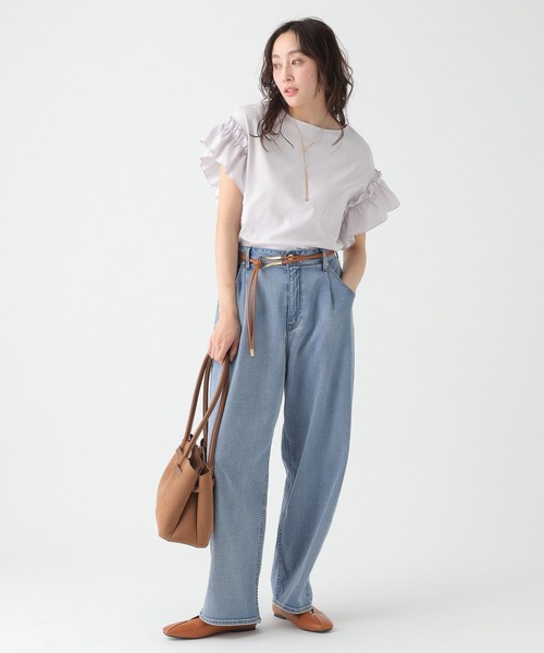 Elura(エルーラ)の「フリルショルダーTシャツ/656399(Tシャツ/カットソー・レディース・ブラック/ホワイト/ライトグレー・FREE)」の18枚目の写真