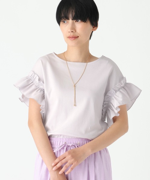 Elura(エルーラ)の「フリルショルダーTシャツ/656399(Tシャツ/カットソー・レディース・ブラック/ホワイト/ライトグレー・FREE)」の19枚目の写真