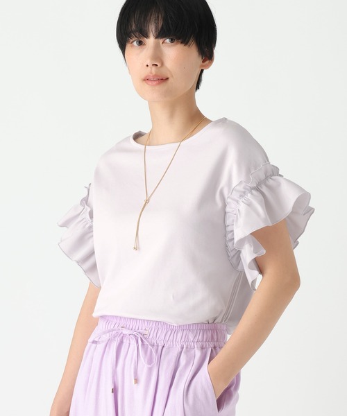 Elura(エルーラ)の「フリルショルダーTシャツ/656399(Tシャツ/カットソー・レディース・ブラック/ホワイト/ライトグレー・FREE)」の20枚目の写真
