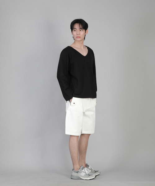 SAINTCREW(セントクルー)の「無地BIGVネック長袖TシャツBIGV-879ブラック(Tシャツ/カットソー・メンズ・その他・LARGE/MEDIUM/XXX-LARGE/XXXX-LARGE/X-LARGE/XX-LARGE/SMALL)」の11枚目の写真